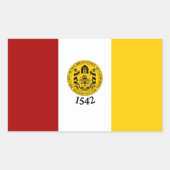 Sticker Rectangulaire Drapeau de San Diego, Californie (Devant)