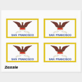 Sticker Rectangulaire Drapeau de San Francisco (Californie) (Feuille)