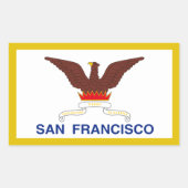Sticker Rectangulaire Drapeau de San Francisco (Californie) (Devant)