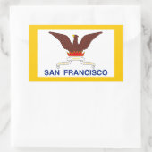 Sticker Rectangulaire Drapeau de San Francisco, Californie Stic Rectangu (Sac)