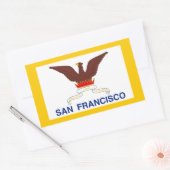 Sticker Rectangulaire Drapeau de San Francisco, Californie Stic Rectangu (Enveloppe)