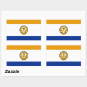 Sticker Rectangulaire Drapeau de San Jose (Californie) (Feuille)
