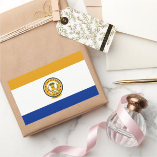 Sticker Rectangulaire Drapeau de San Jose (Californie)