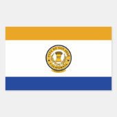 Sticker Rectangulaire Drapeau de San Jose (Californie) (Devant)