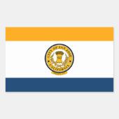 Sticker Rectangulaire Drapeau de San Jose, Californie (Devant)