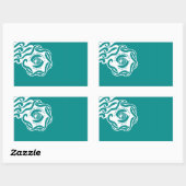 Sticker Rectangulaire Drapeau de Seattle (Washington) (Feuille)