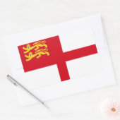 Sticker Rectangulaire Drapeau de Sercq (Enveloppe)