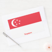 Sticker Rectangulaire Drapeau de Singapour (Enveloppe)