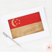Sticker Rectangulaire Drapeau de Singapour (Enveloppe)