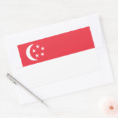 Sticker Rectangulaire Drapeau de Singapour (Enveloppe)