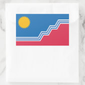 Sticker Rectangulaire Drapeau de Sioux Falls, Dakota du Sud (Sac)