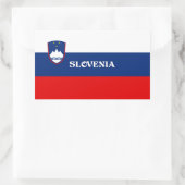Sticker Rectangulaire Drapeau de Slovénie, étiqueté (Sac)