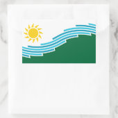 Sticker Rectangulaire Drapeau de Spokane, Washington (Sac)