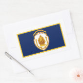 Sticker Rectangulaire Drapeau de Springfield, Massachusetts (Enveloppe)