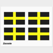Sticker Rectangulaire Drapeau de St David (Feuille)
