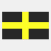 Sticker Rectangulaire Drapeau de St David (Devant)