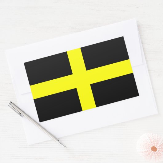 Sticker Rectangulaire Drapeau de St David (Enveloppe)