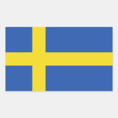 Sticker Rectangulaire Drapeau de Suède (Devant)