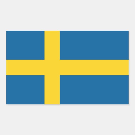 Sticker Rectangulaire drapeau de suède (Devant)