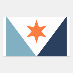 Sticker Rectangulaire Drapeau de Syracuse, New York