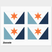 Sticker Rectangulaire Drapeau de Syracuse, NY (Feuille)