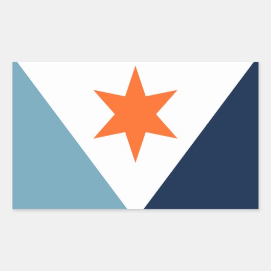 Sticker Rectangulaire Drapeau de Syracuse, NY (Devant)