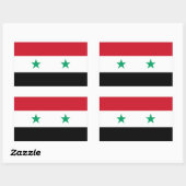 Sticker Rectangulaire Drapeau de Syrie (Feuille)
