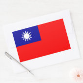 Sticker Rectangulaire Drapeau de Taïwan (Enveloppe)