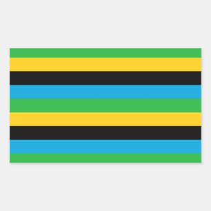 Sticker Rectangulaire Drapeau de Tanzanie