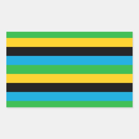 Sticker Rectangulaire Drapeau de Tanzanie (Devant)