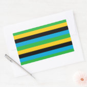 Sticker Rectangulaire Drapeau de Tanzanie (Enveloppe)