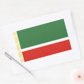 Sticker Rectangulaire Drapeau de Tchétchénie (Enveloppe)