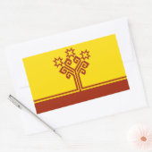 Sticker Rectangulaire Drapeau de Tchouvachie (Enveloppe)
