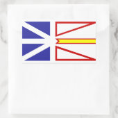 Sticker Rectangulaire Drapeau De Terre-Neuve Canada (Sac)