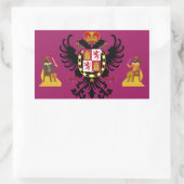 Sticker Rectangulaire Drapeau de Tolède (Espagne) (Sac)