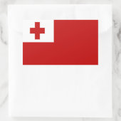 STICKER RECTANGULAIRE DRAPEAU DE TONGA (Sac)