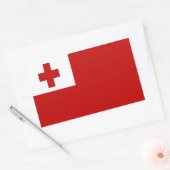 STICKER RECTANGULAIRE DRAPEAU DE TONGA (Enveloppe)