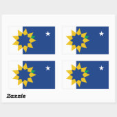 Sticker Rectangulaire Drapeau de Topeka, Kansas (Feuille)