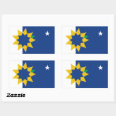 Sticker Rectangulaire Drapeau de Topeka, Kansas (Feuille)