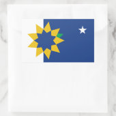 Sticker Rectangulaire Drapeau de Topeka, Kansas (Sac)