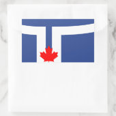 Sticker Rectangulaire Drapeau de Toronto (Ontario) (Sac)