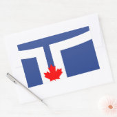 Sticker Rectangulaire Drapeau de Toronto (Ontario) (Enveloppe)