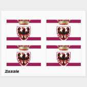 Sticker Rectangulaire Drapeau de Trentino (Italie) (Feuille)