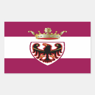 Sticker Rectangulaire Drapeau de Trentino (Italie)