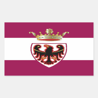 Sticker Rectangulaire Drapeau de Trentino (Italie)