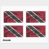 Sticker Rectangulaire Drapeau de Trinité-et-Tobago (Feuille)
