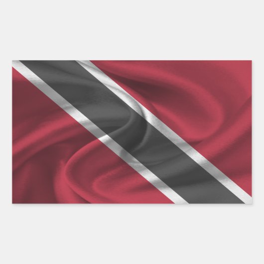 Sticker Rectangulaire Drapeau de Trinité-et-Tobago (Devant)