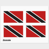 Sticker Rectangulaire Drapeau de Trinité-et-Tobago (Feuille)