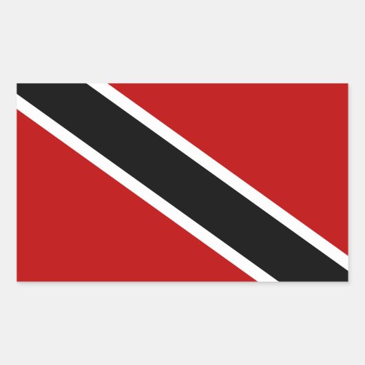 Sticker Rectangulaire Drapeau de Trinité-et-Tobago (Devant)