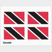 Sticker Rectangulaire Drapeau de Trinité-et-Tobago (Feuille)